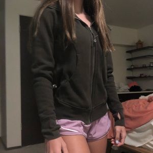 lululemon green zip up, size 2!